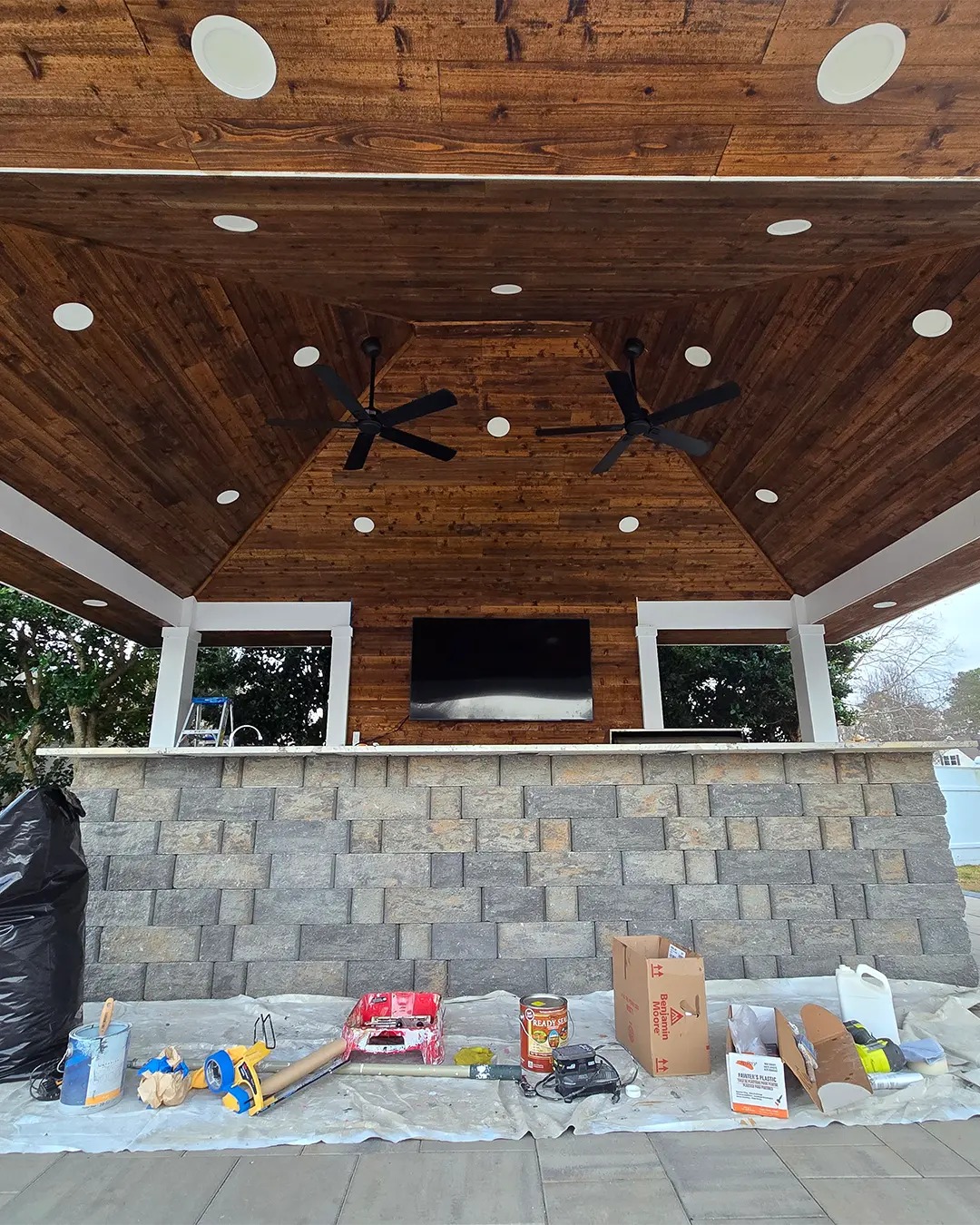 Outdoor Living Ceiling Stain