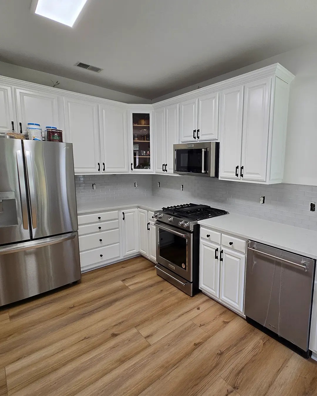 White Cabinet Kitchen Refinish