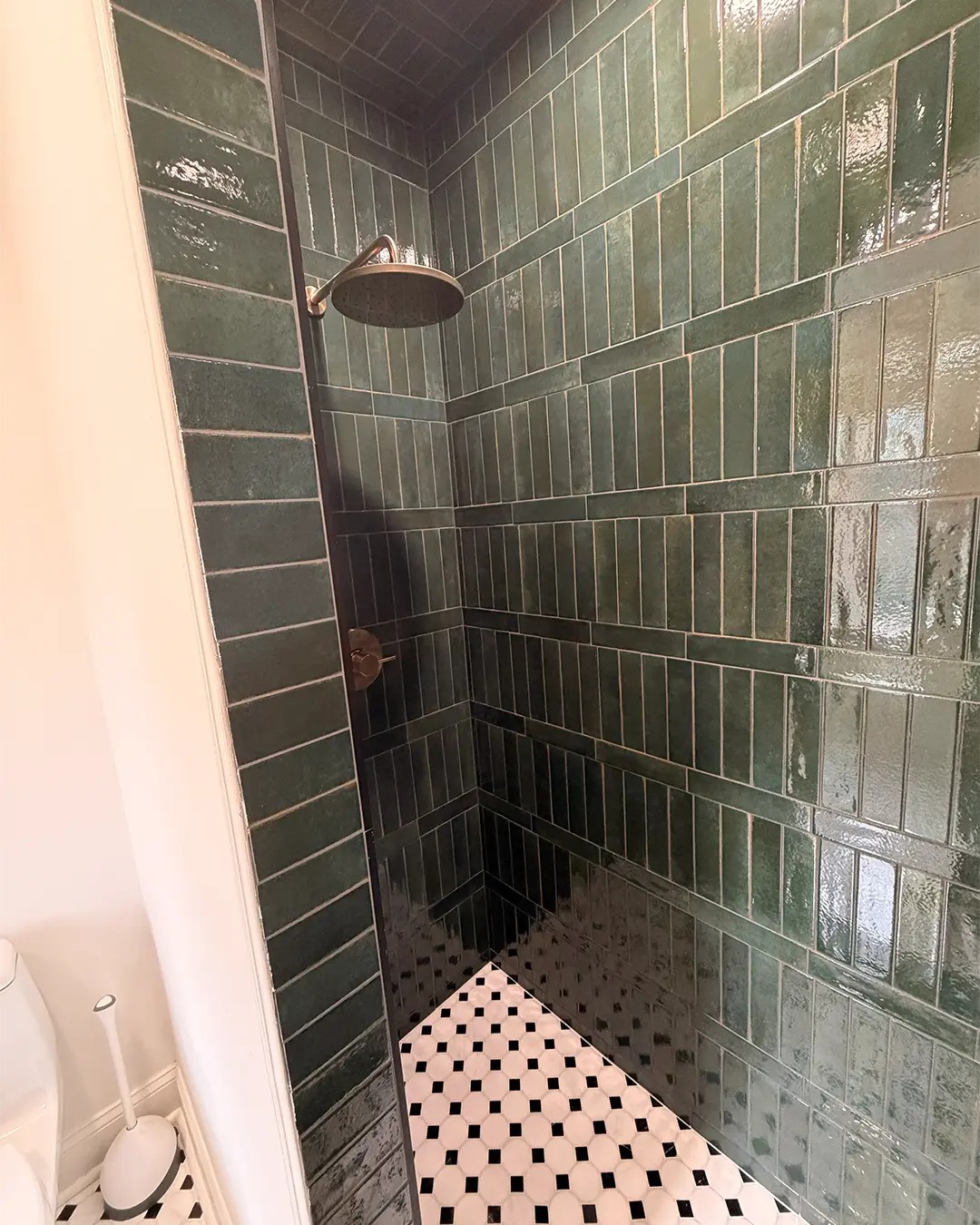 Emerald Green Tile Shower